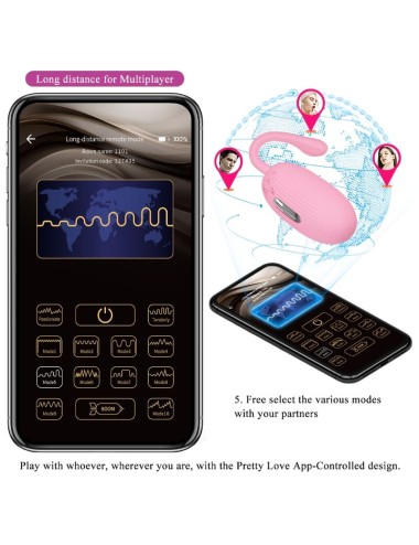 PRETTY LOVE - DOREEN PINK RECHARGEABLE VIBRATING EGG