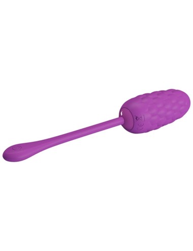 PRETTY LOVE - VIBRATING EGG WITH PURPLE RECHARGEABLE MARINE TEXTURE