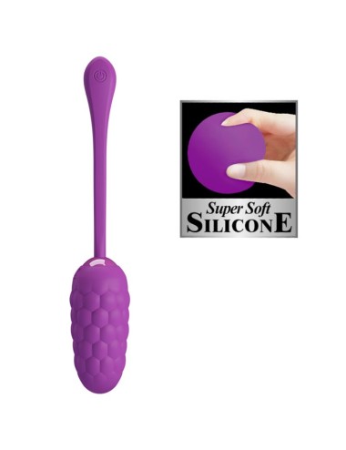 PRETTY LOVE - VIBRATING EGG WITH PURPLE RECHARGEABLE MARINE TEXTURE