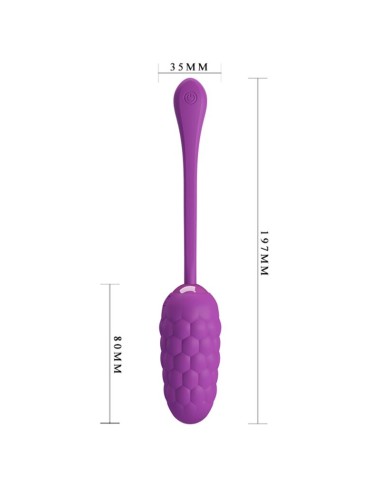 PRETTY LOVE - VIBRATING EGG WITH PURPLE RECHARGEABLE MARINE TEXTURE