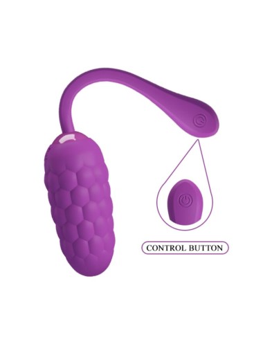 PRETTY LOVE - VIBRATING EGG WITH PURPLE RECHARGEABLE MARINE TEXTURE