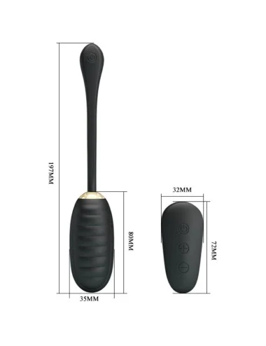 PRETTY LOVE - DOREEN LUXURY RECHARGEABLE VIBRATING EGG BLACK
