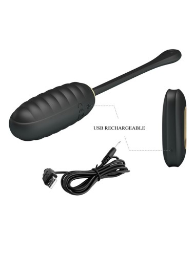 PRETTY LOVE - DOREEN LUXURY RECHARGEABLE VIBRATING EGG BLACK