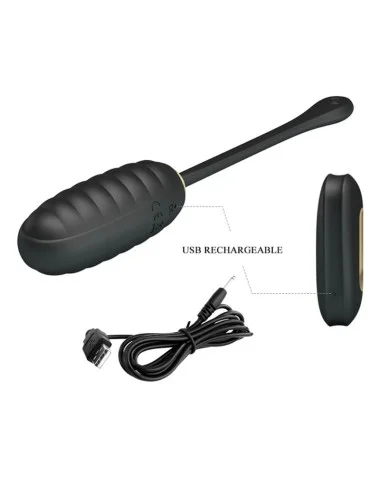 PRETTY LOVE - DOREEN LUXURY RECHARGEABLE VIBRATING EGG BLACK