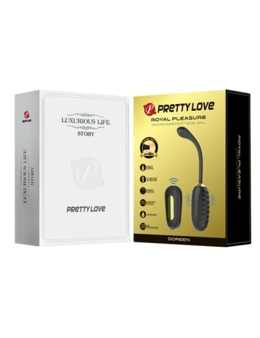 PRETTY LOVE - DOREEN LUXURY RECHARGEABLE VIBRATING EGG BLACK