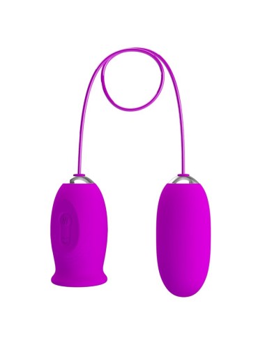 PRETTY LOVE - DAISY DUAL EGG RECHARGEABLE VIBRATOR PURPLE