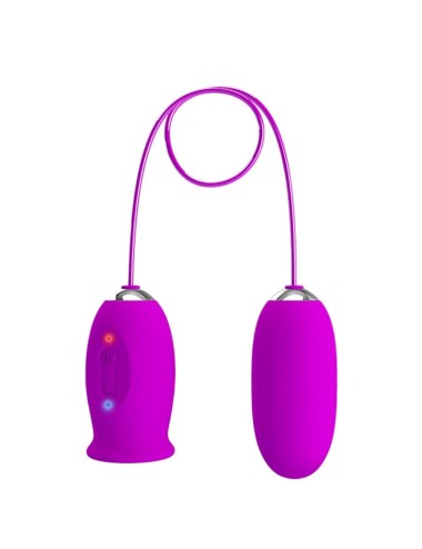 PRETTY LOVE - DAISY DUAL EGG RECHARGEABLE VIBRATOR PURPLE