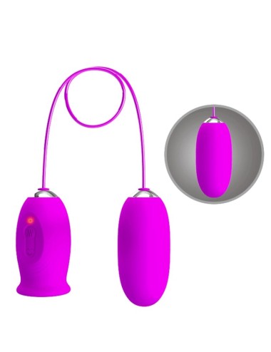 PRETTY LOVE - DAISY DUAL EGG RECHARGEABLE VIBRATOR PURPLE