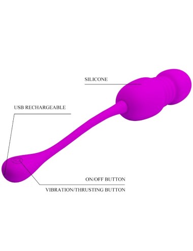 PRETTY LOVE - CALLIE PURPLE RECHARGEABLE VIBRATING EGG