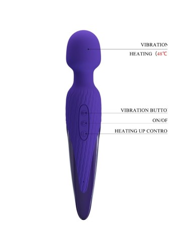 PRETTY LOVE - ANTONY YOUTH WAND VIBRATOR VIOLET HEAT EFFECT