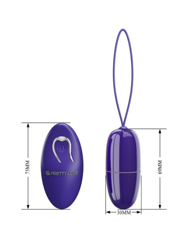 PRETTY LOVE - SELKIE YOUTH MINI VIBRATING EGG VIOLET REMOTE CONTROL