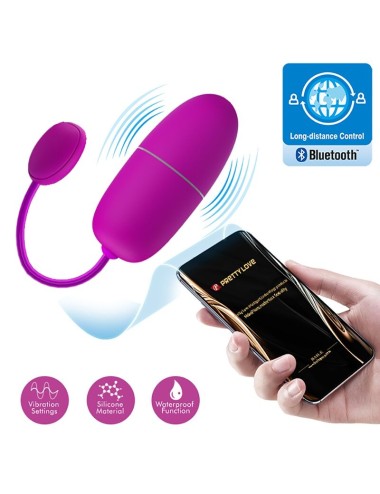 PRETTY LOVE - NYMPH VIBRATING EGG APP CONTROLLED PURPLE