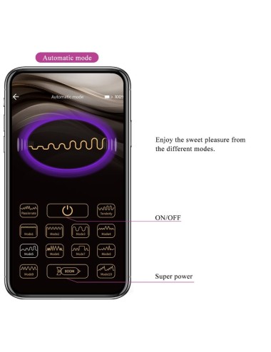 PRETTY LOVE - NYMPH VIBRATING EGG APP CONTROLLED PURPLE