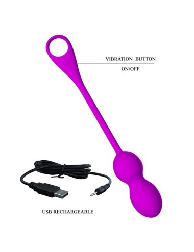 PRETTY LOVE - ELVIRA RECHARGEABLE VIBRATING BALLS PURPLE