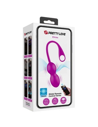PRETTY LOVE - ELVIRA RECHARGEABLE VIBRATING BALLS PURPLE