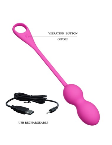 PRETTY LOVE - ELVIRA PINK RECHARGEABLE VIBRATING BALLS
