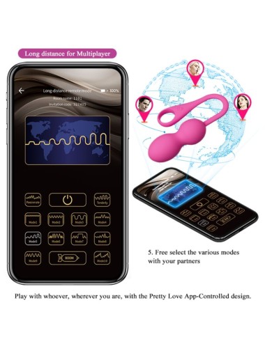 PRETTY LOVE - ELVIRA PINK RECHARGEABLE VIBRATING BALLS
