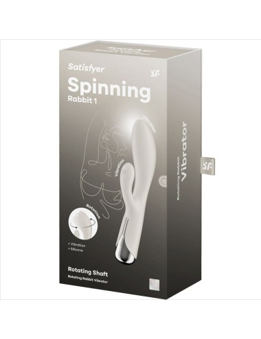 SATISFYER - SPINNING RABBIT 1 CLITORIS AND G-SPOT STIMULATION BEIGE