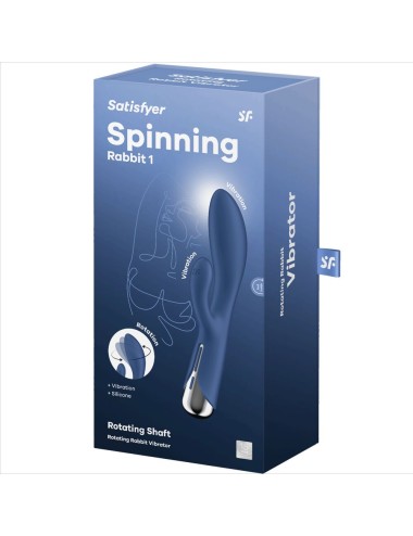 SATISFYER - SPINNING RABBIT 1 CLITORIS AND G-SPOT STIMULATION BLUE