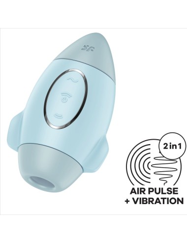 SATISFYER - MISSION CONTROL BLUE SMALL DOUBLE IMPULSE VIBRATOR