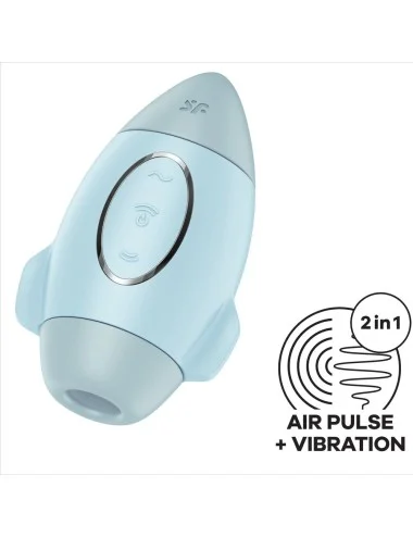 SATISFYER - MISSION CONTROL BLUE SMALL DOUBLE IMPULSE VIBRATOR