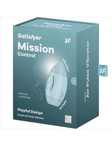 SATISFYER - MISSION CONTROL BLUE SMALL DOUBLE IMPULSE VIBRATOR
