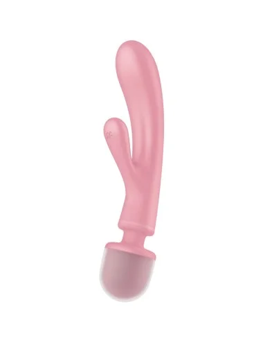 SATISFYER - TRIPLE LOVER RABBIT VIBRATOR MASSAGER PINK