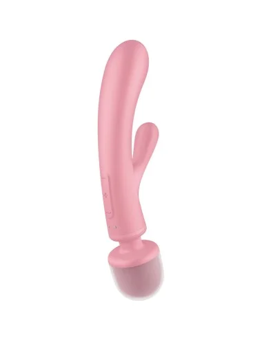 SATISFYER - TRIPLE LOVER RABBIT VIBRATOR MASSAGER PINK