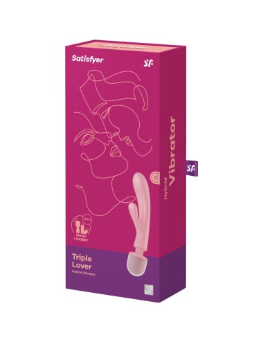 SATISFYER - TRIPLE LOVER RABBIT VIBRATOR MASSAGER PINK