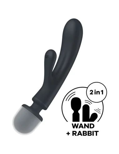 SATISFYER - TRIPLE LOVER RABBIT VIBRATOR MASSAGER GREY