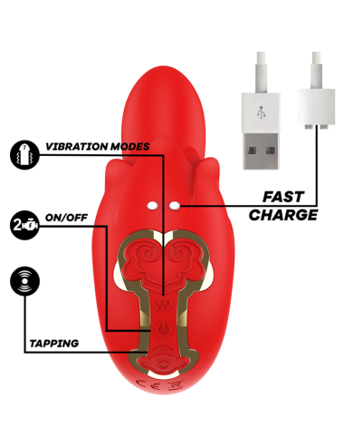 MIA - SELENA STIMULATOR VIBRATING + TAPPING RED