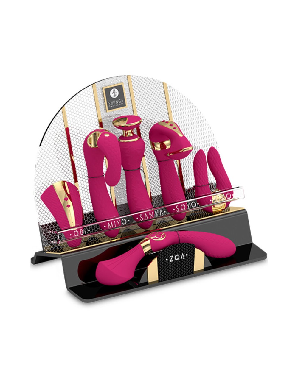 SHUNGA - DISPLAY OF 6 FUCHSIA INTIMATE MASSAGERS SHUNGA - DISPLAY OF 6 FUCHSIA INTIMATE MASSAGERS