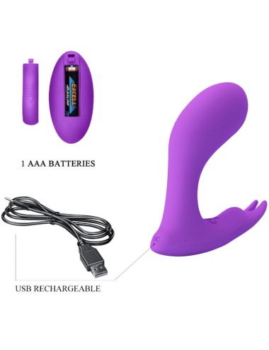 PRETTY LOVE - IDABELLE VIBRATION & PULSATION REMOTE CONTROL VIOLET