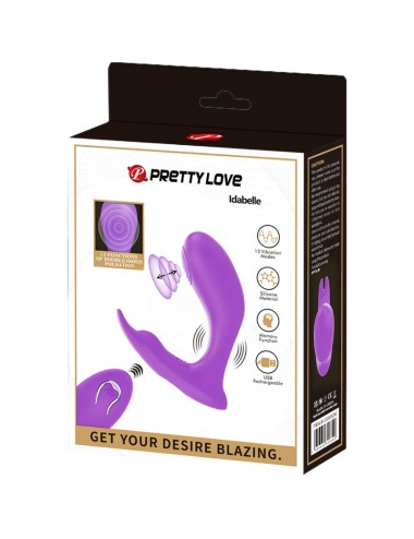 PRETTY LOVE - IDABELLE VIBRATION & PULSATION REMOTE CONTROL VIOLET