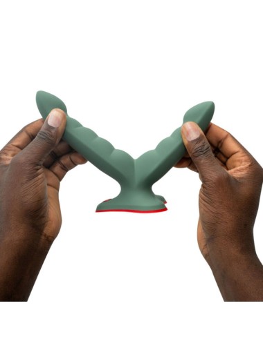 FUN FACTORY - RYDE DOUBLE DILDO & MASSAGER GREEN