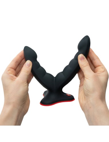 FUN FACTORY - RYDE DOUBLE DILDO & MASSAGER BLACK