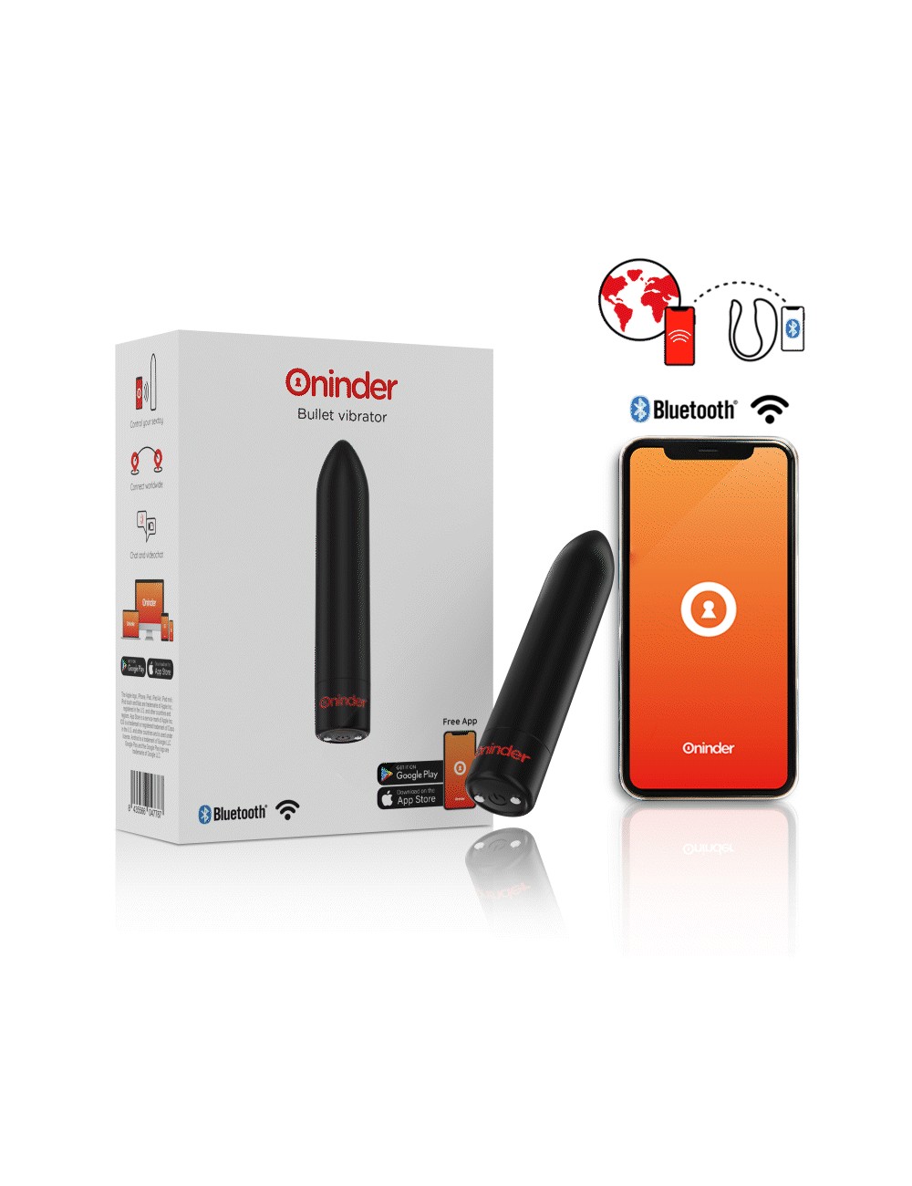 ONINDER - BERLIN BULLET VIBRATOR BLACK 9 MODES 8.5 X 2 CM - FREE APP ONINDER - BERLIN BULLET VIBRATOR BLACK 9 MODES 8.5 X 2 CM - FREE APP