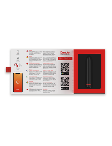 ONINDER - BERLIN BULLET VIBRATOR BLACK 9 MODES 8.5 X 2 CM - FREE APP