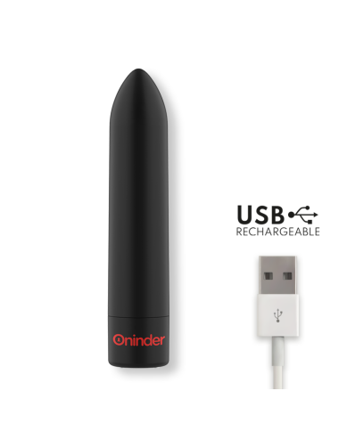 ONINDER - BERLIN BULLET VIBRATOR BLACK 9 MODES 8.5 X 2 CM - FREE APP
