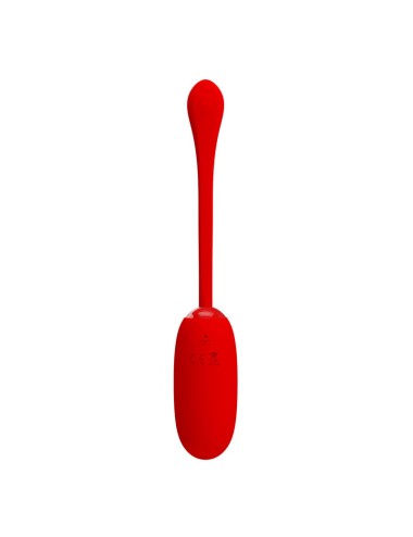 PRETTY LOVE - JULIUS WATERPROOF-RECHARGEABLE VIBRATING EGG RED