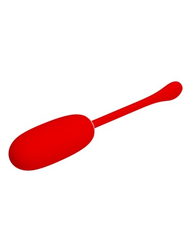 PRETTY LOVE - JULIUS WATERPROOF-RECHARGEABLE VIBRATING EGG RED