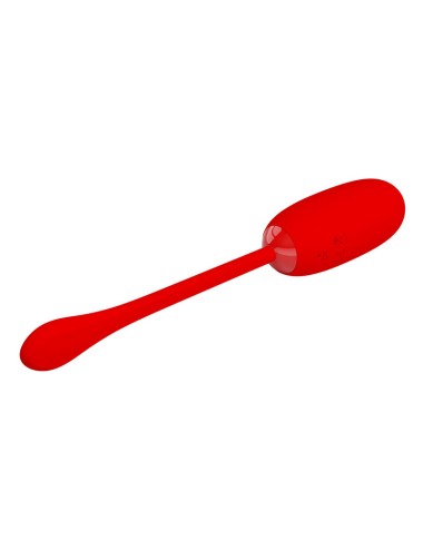 PRETTY LOVE - JULIUS WATERPROOF-RECHARGEABLE VIBRATING EGG RED