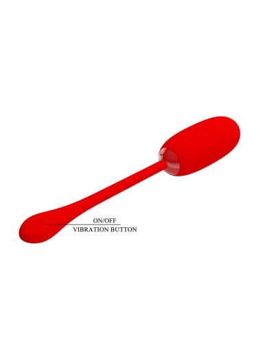 PRETTY LOVE - JULIUS WATERPROOF-RECHARGEABLE VIBRATING EGG RED