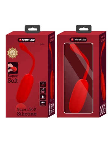 PRETTY LOVE - JULIUS WATERPROOF-RECHARGEABLE VIBRATING EGG RED