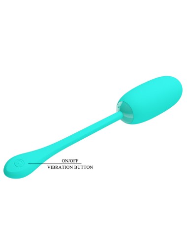 PRETTY LOVE - JULIUS WATERPROOF-RECHARGEABLE VIBRATING EGG AQUA GREEN