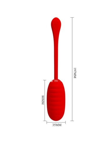 PRETTY LOVE - KIRK RECHARGEABLE VIBRATING EGG RED