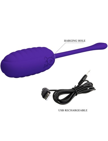 PRETTY LOVE - KIRK RECHARGEABLE VIBRATING EGG PURPLE