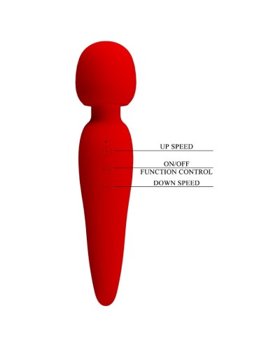 PRETTY LOVE - MEREDITH MASSAGER 12 VIBRATION MODES RED