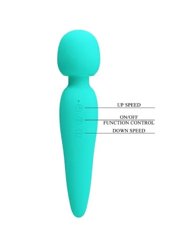PRETTY LOVE - MEREDITH MASSAGER 12 VIBRATION MODES AQUA GREEN