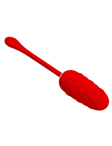 PRETTY LOVE - VIBRATING EGG WITH RED RECHARGEABLE MARINE TEXTURE